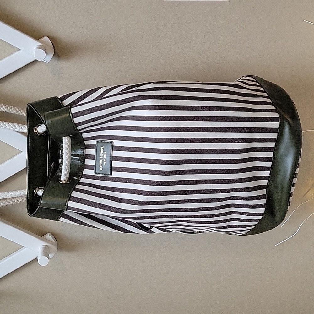 Henri Bendel Canvas Patterned Bucket Bag/Backpack - image 1